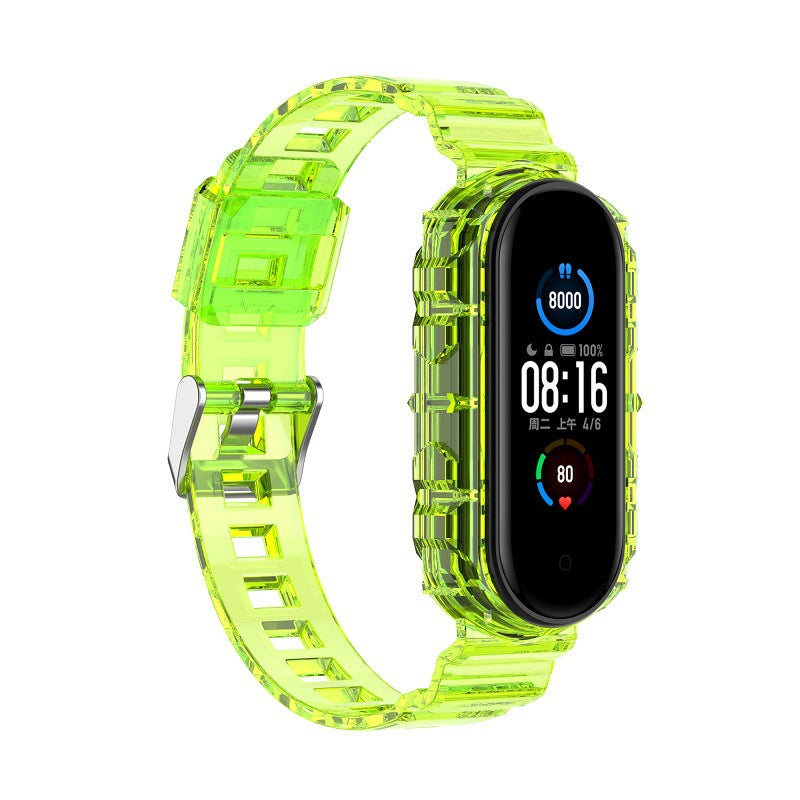 Transparent TPU Watchband Strap Integrated Wristband Replacement for Xiaomi Band 5 6 Transparent TPU Watchband Strap Integrated Wristband Replacement for Xiaomi Band 5 6